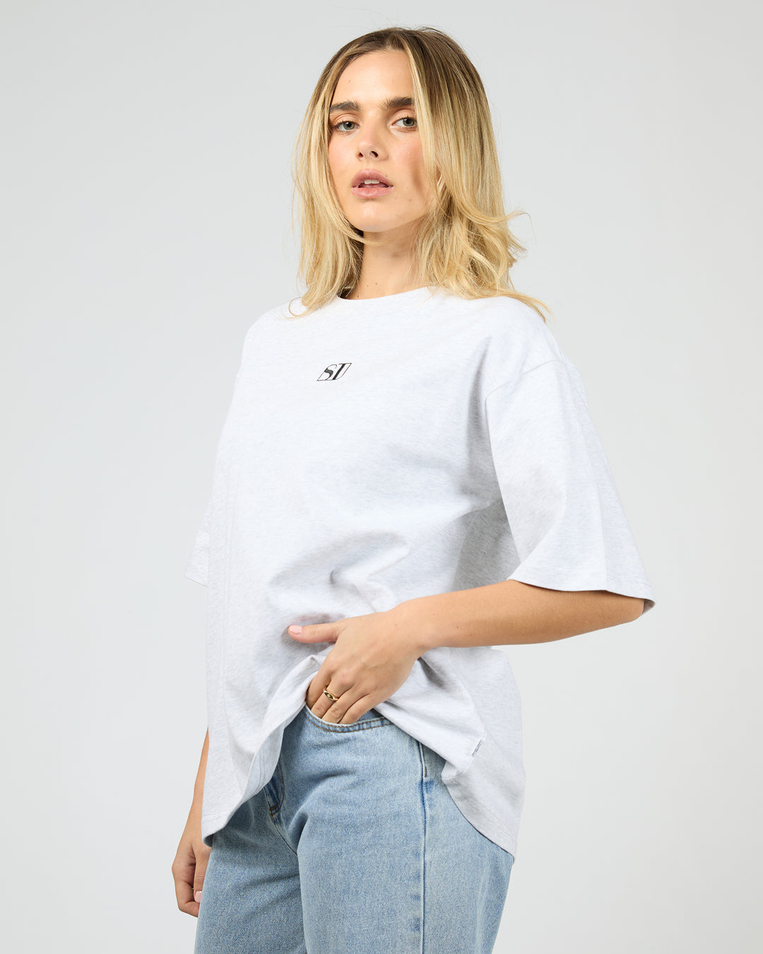 Silent Luxe Tee Snow Marle