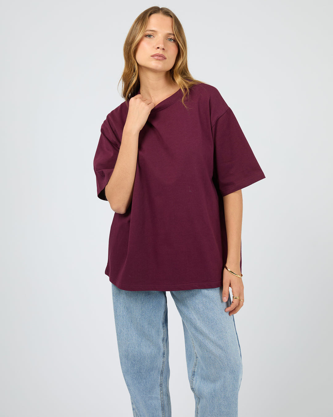 Core Oversized Tee Cherry