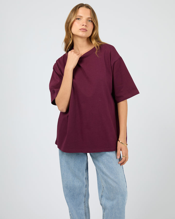 Core Oversized Tee Cherry