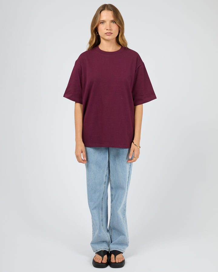 Core Oversized Tee Cherry