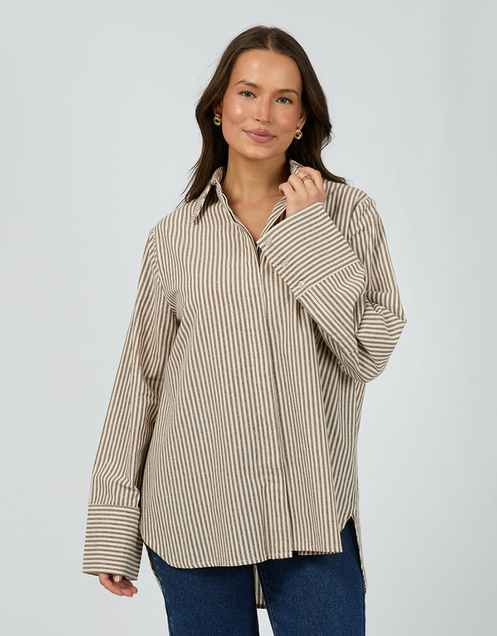 Sunday Long Sleeve Shirt Chocolate