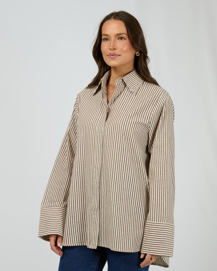 Sunday Long Sleeve Shirt Chocolate