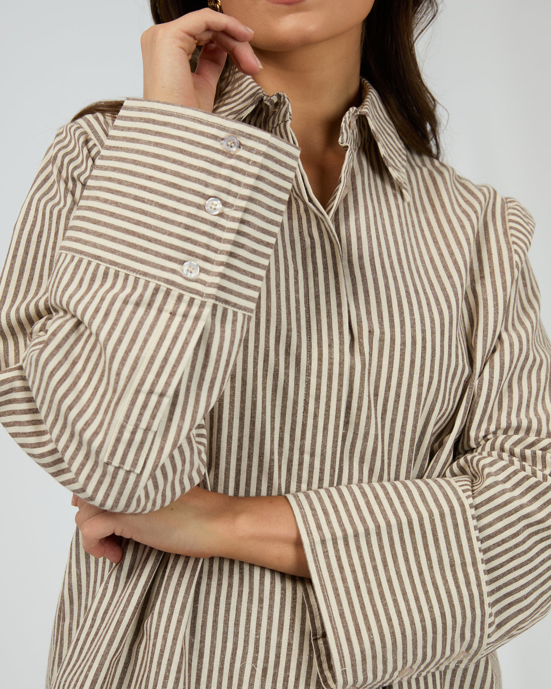 Sunday Long Sleeve Shirt Chocolate