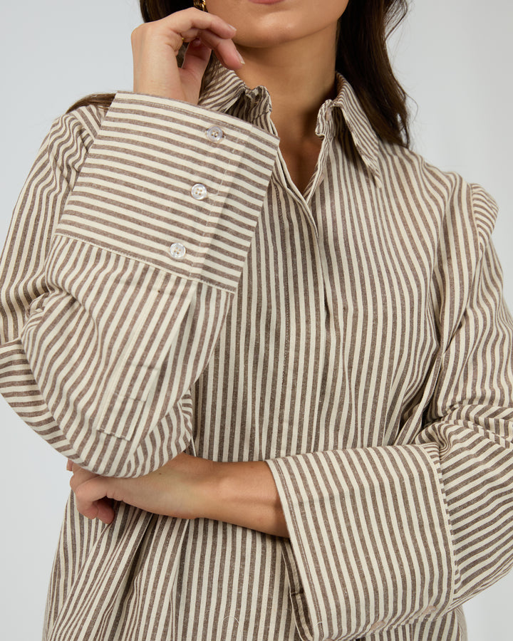 Sunday Long Sleeve Shirt Chocolate