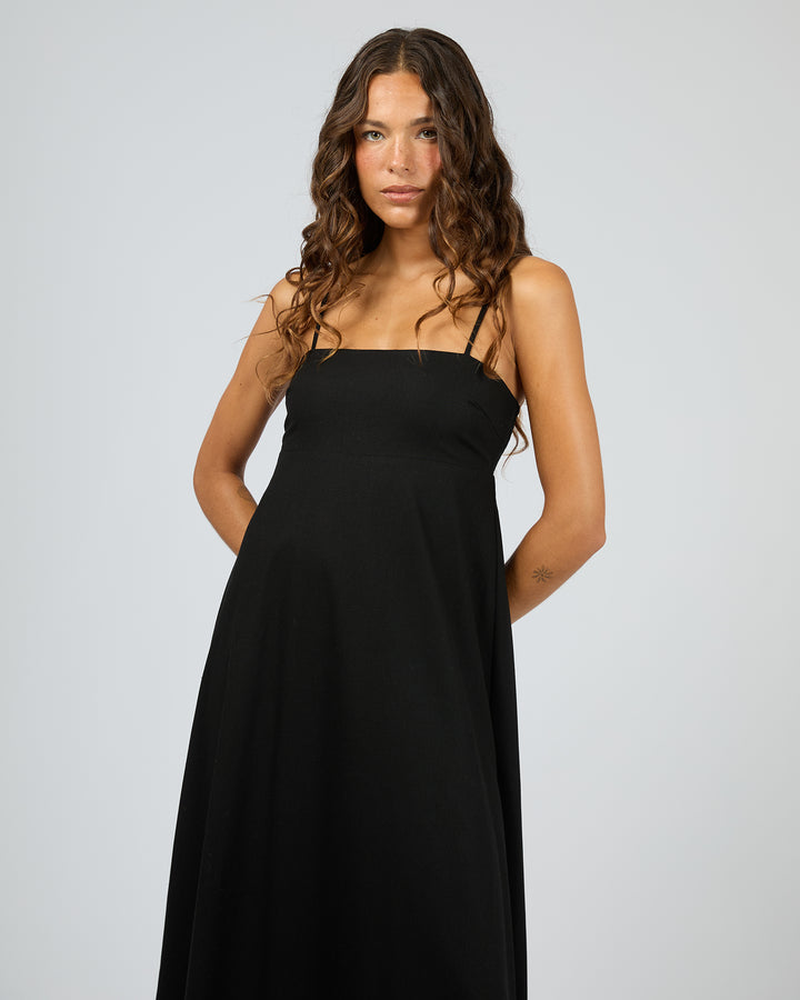 Tallow Tiered Maxi Dress Black