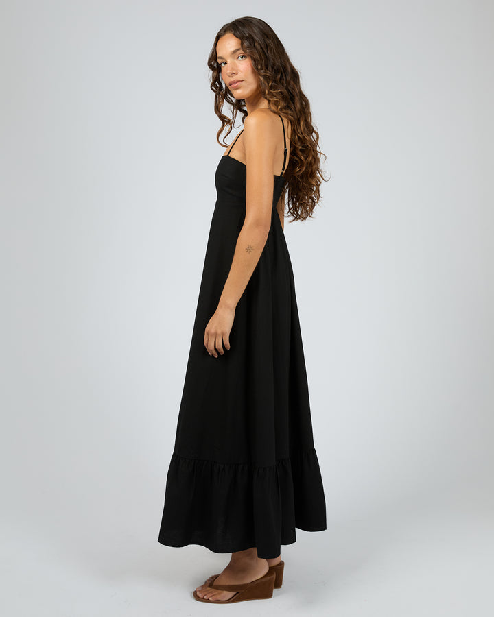 Tallow Tiered Maxi Dress Black