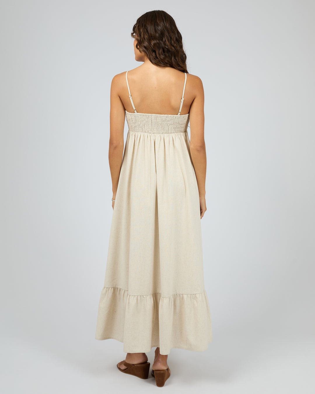 Tallow Tiered Maxi Dress Natural