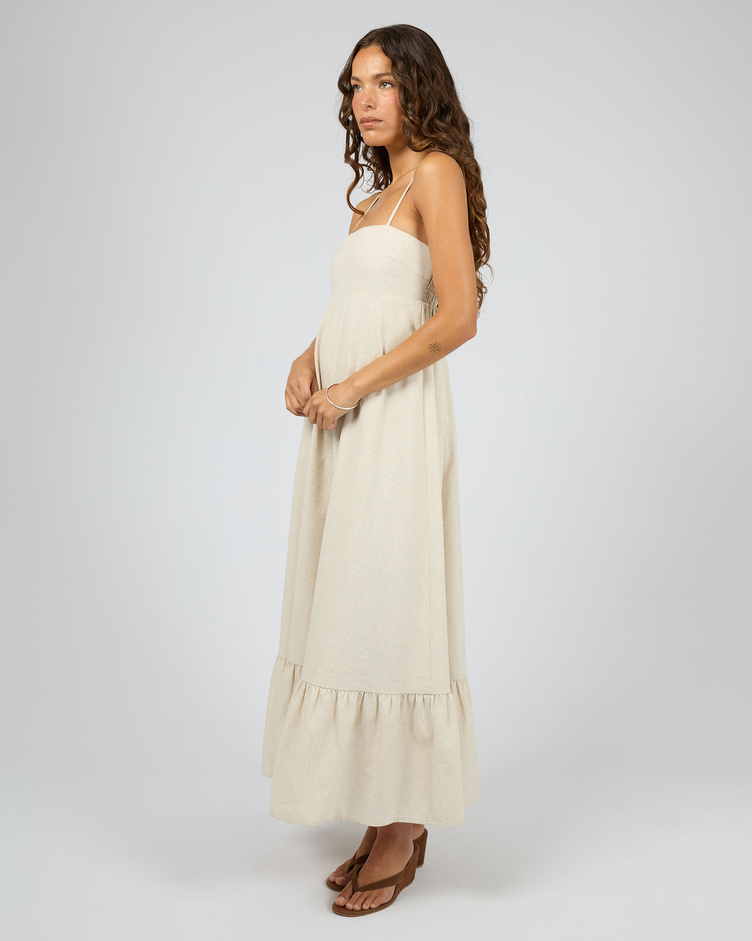 Tallow Tiered Maxi Dress Natural