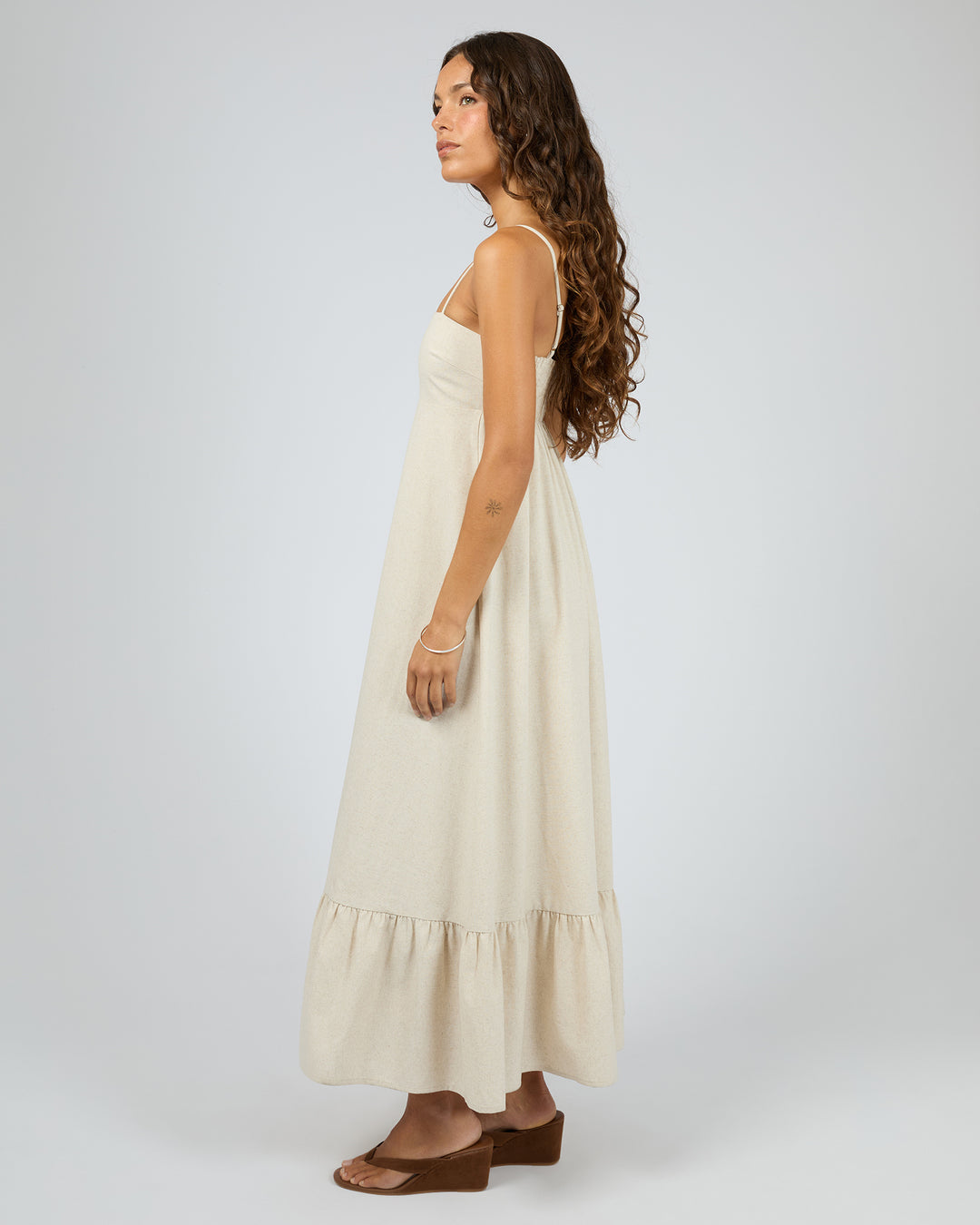 Tallow Tiered Maxi Dress Natural