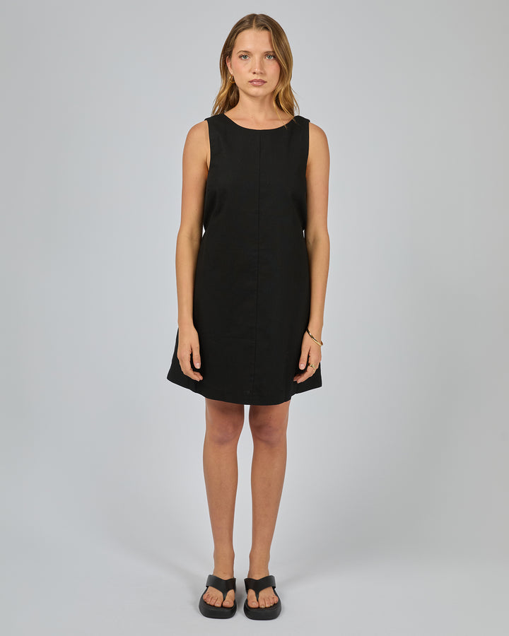 Tallow Tie Mini Dress Black