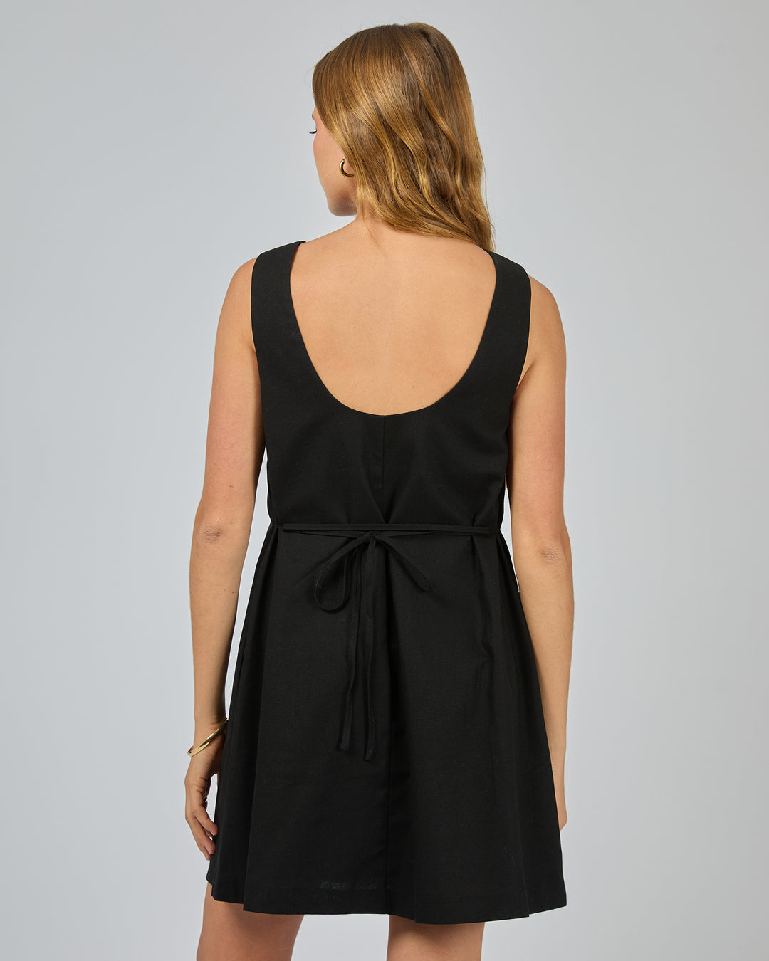 Tallow Tie Mini Dress Black