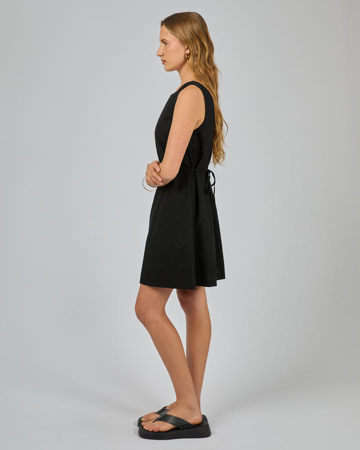 Tallow Tie Mini Dress Black