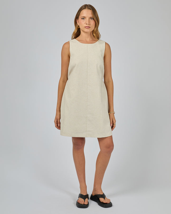 Tallow Tie Mini Dress Natural
