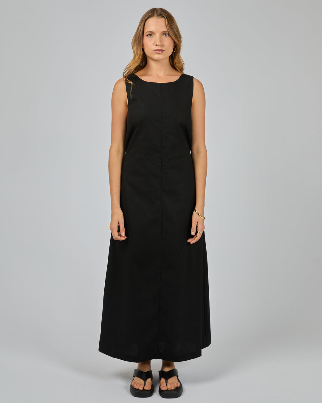 Tallow Tie Maxi Dress Black