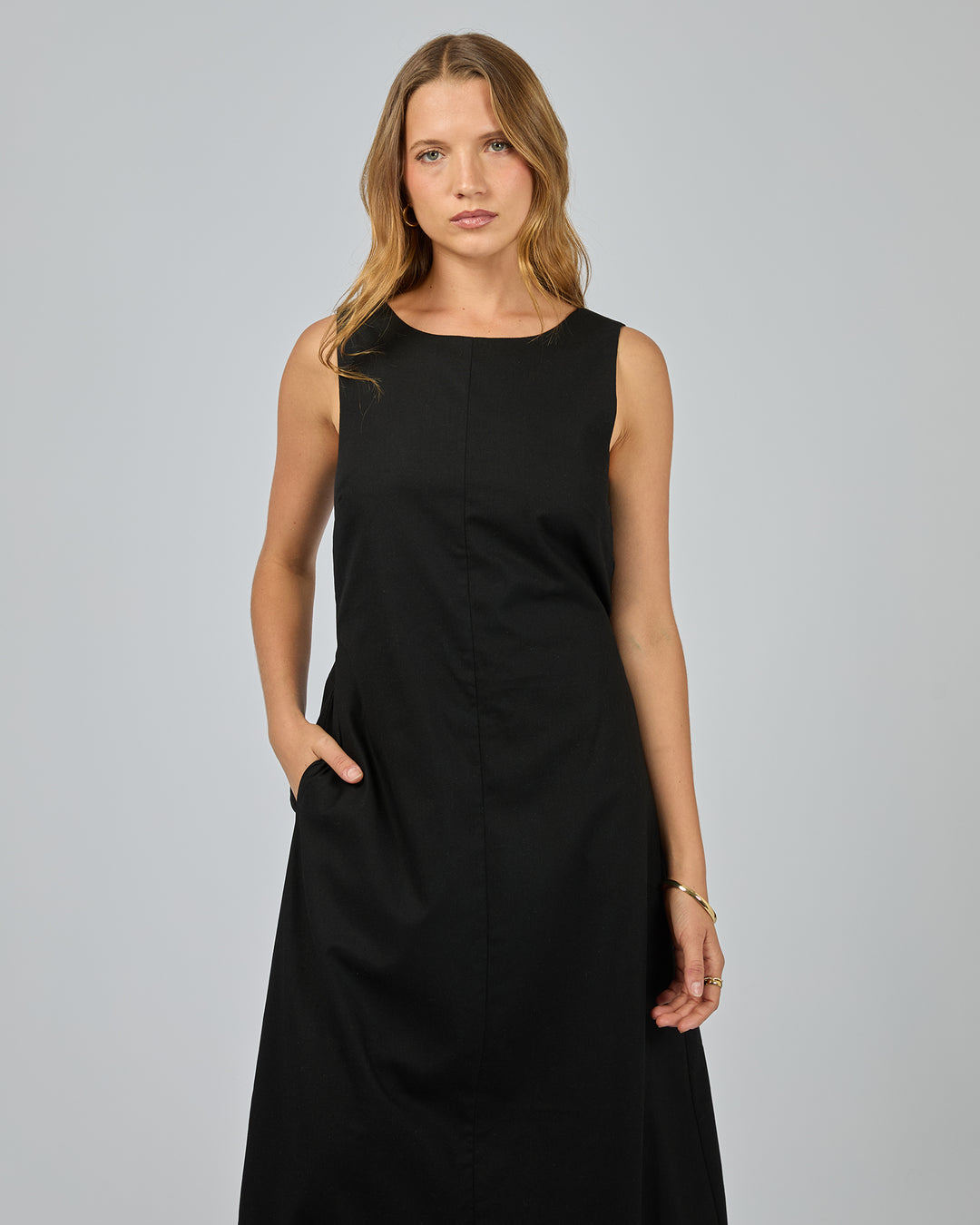 Tallow Tie Maxi Dress Black