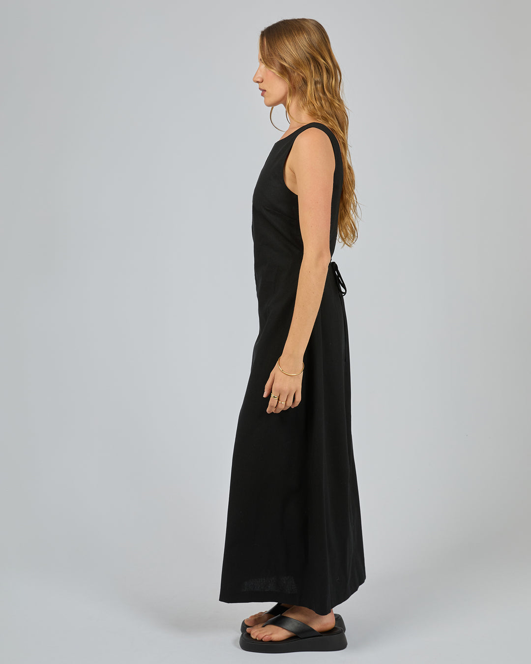 Tallow Tie Maxi Dress Black