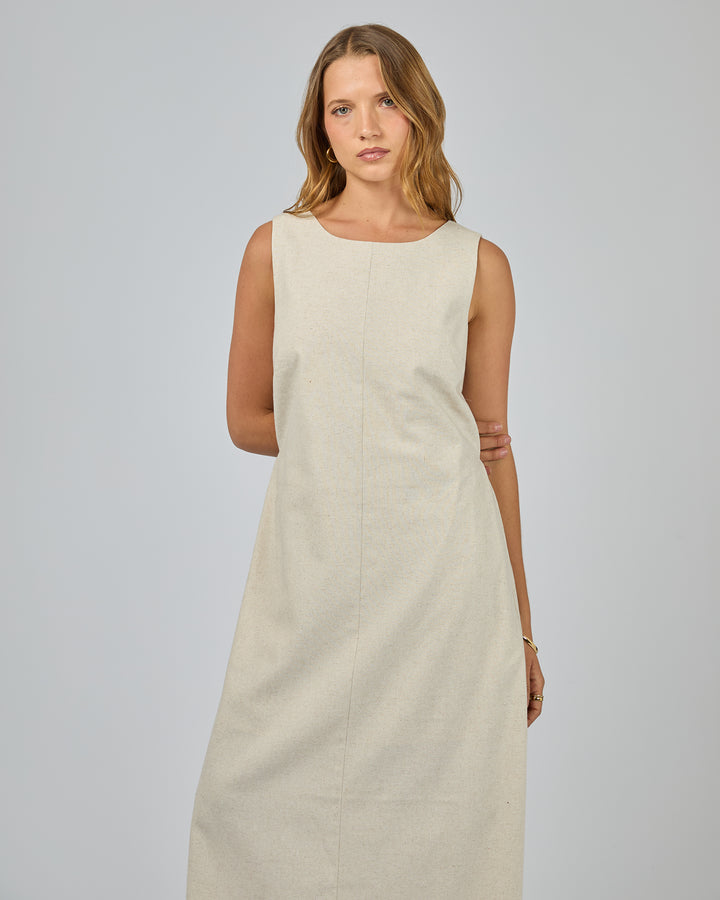 Tallow Tie Maxi Dress Natural