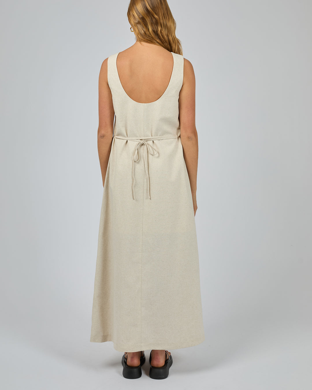 Tallow Tie Maxi Dress Natural