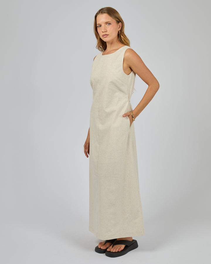 Tallow Tie Maxi Dress Natural