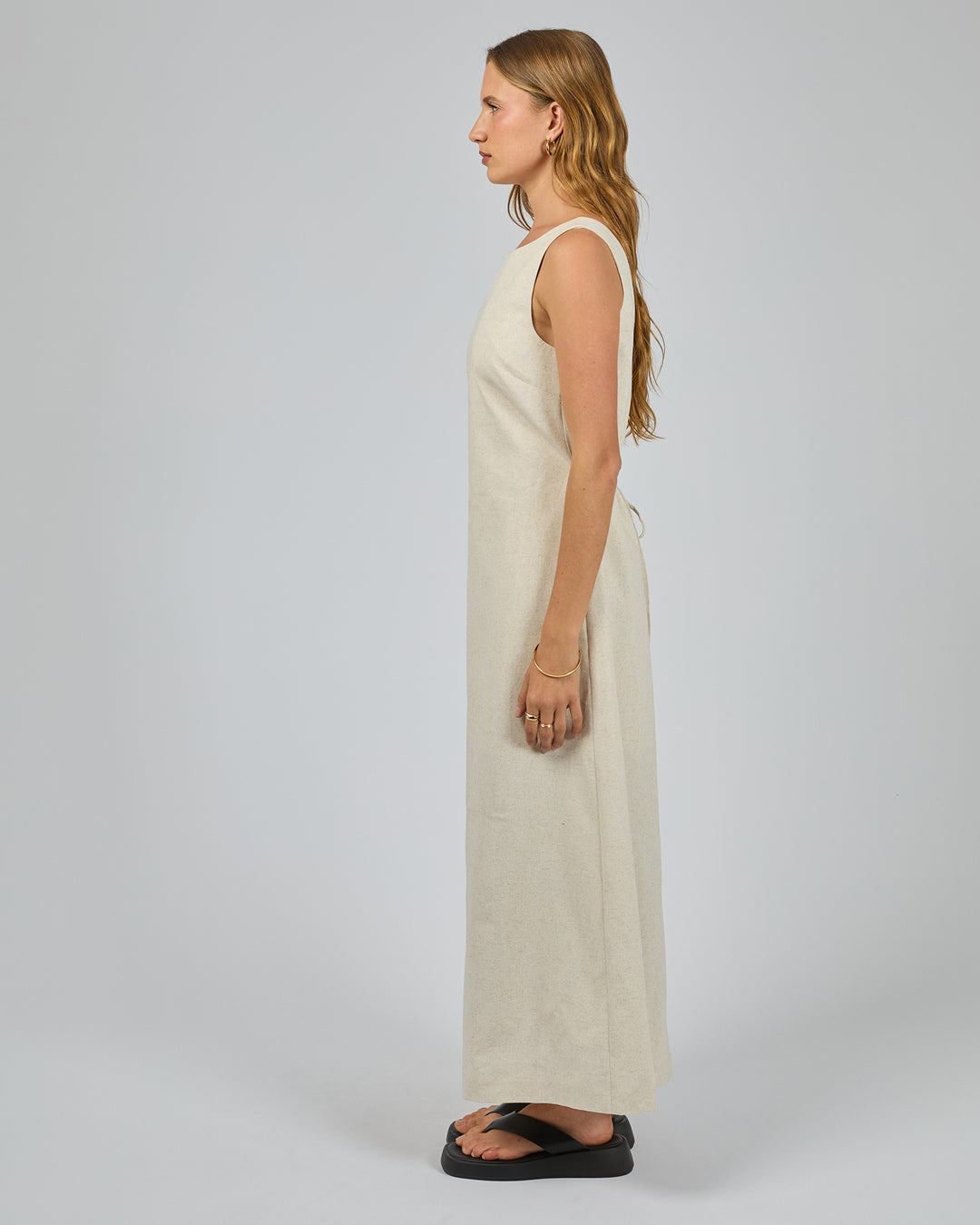 Tallow Tie Maxi Dress Natural