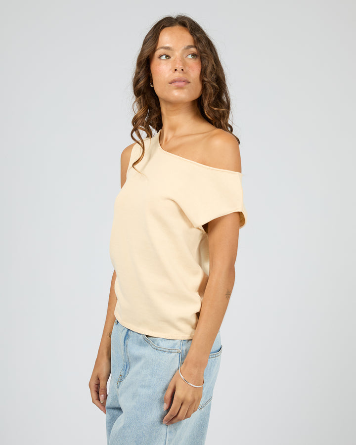 Ellis Off The Shoulder Top Butter