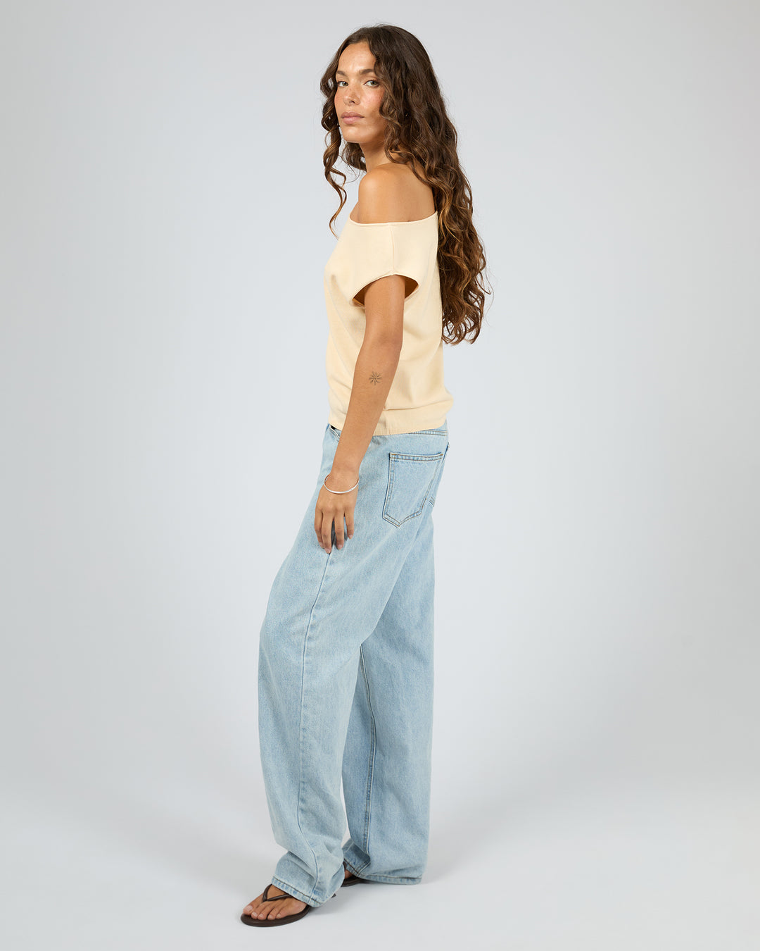 Ellis Off The Shoulder Top Butter