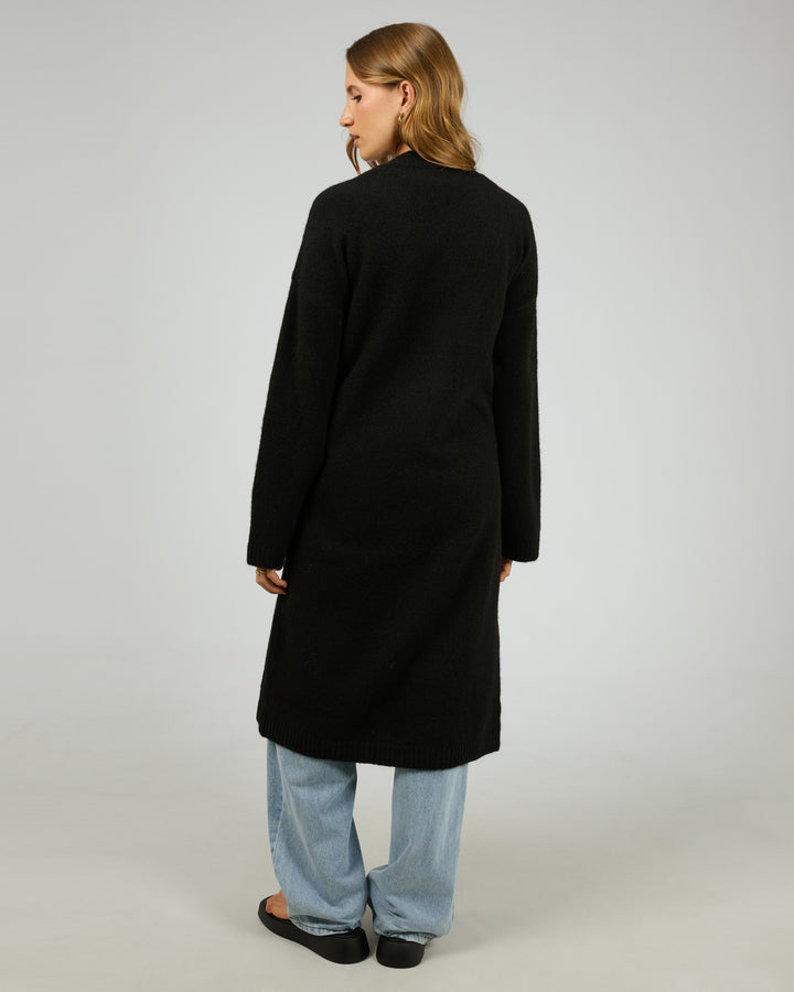 Willow Knit Longline Cardigan Black