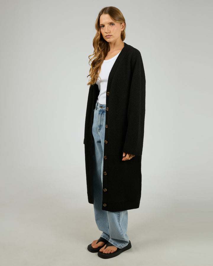 Willow Knit Longline Cardigan Black