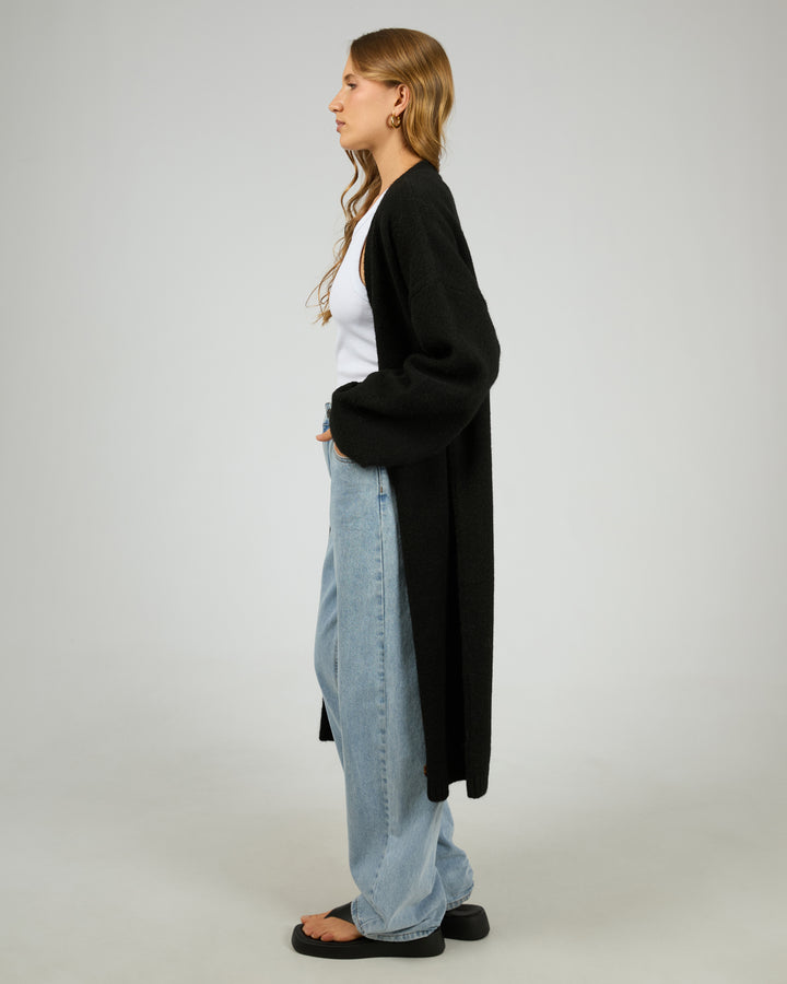 Willow Knit Longline Cardigan Black