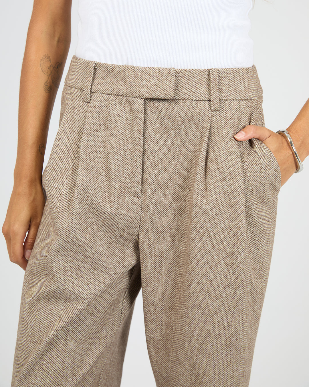 Opal Textured Pant Brown