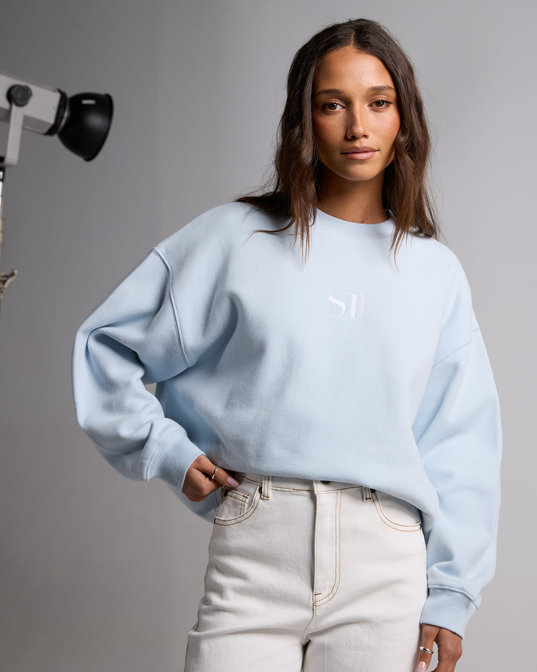 Silent Luxe Crew Light Blue