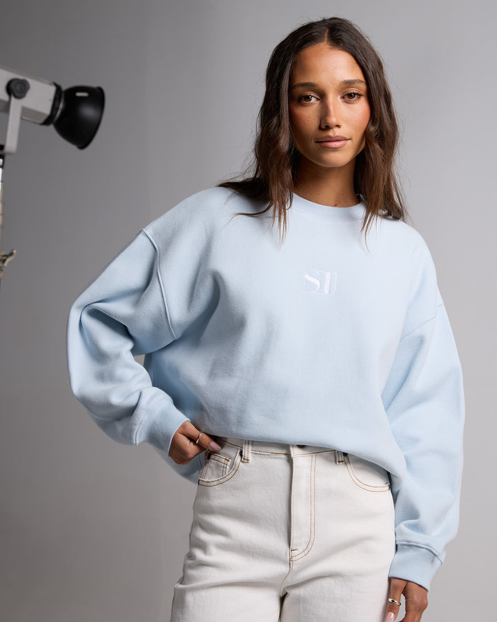 Silent Luxe Crew Light Blue