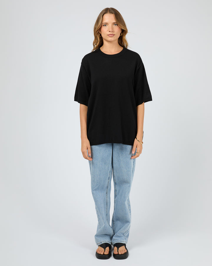 Ashton Knit Tee Black