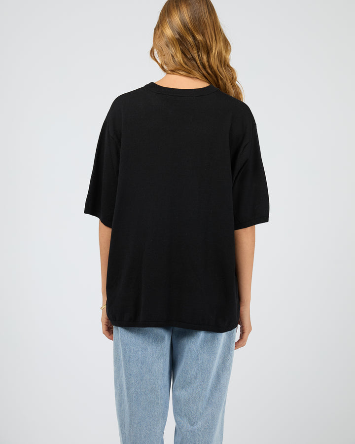 Ashton Knit Tee Black
