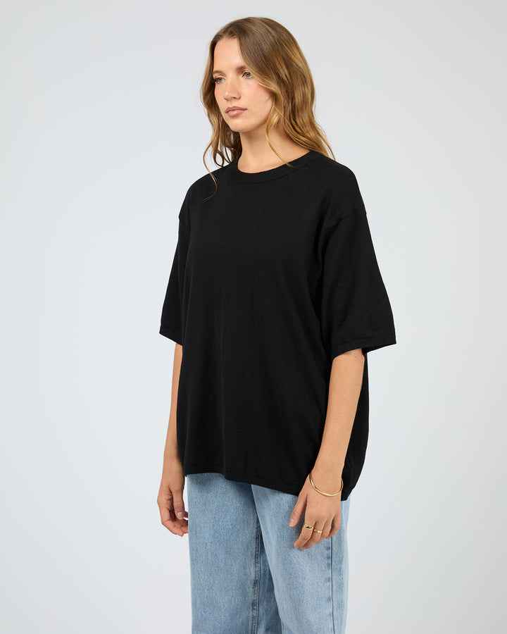 Ashton Knit Tee Black