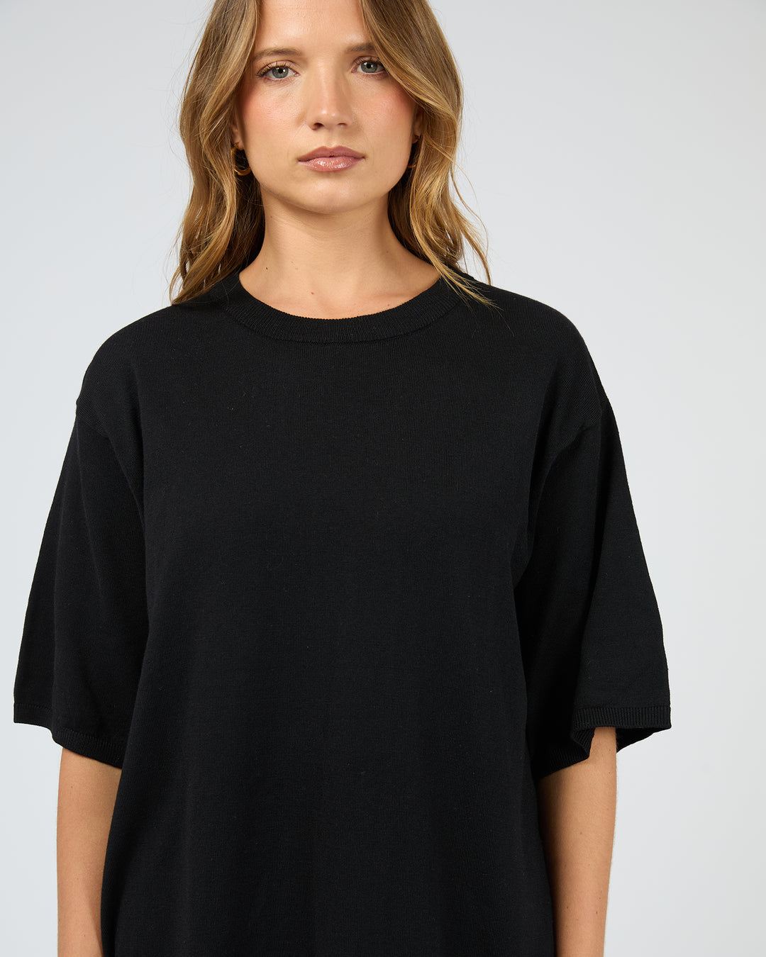 Ashton Knit Tee Black