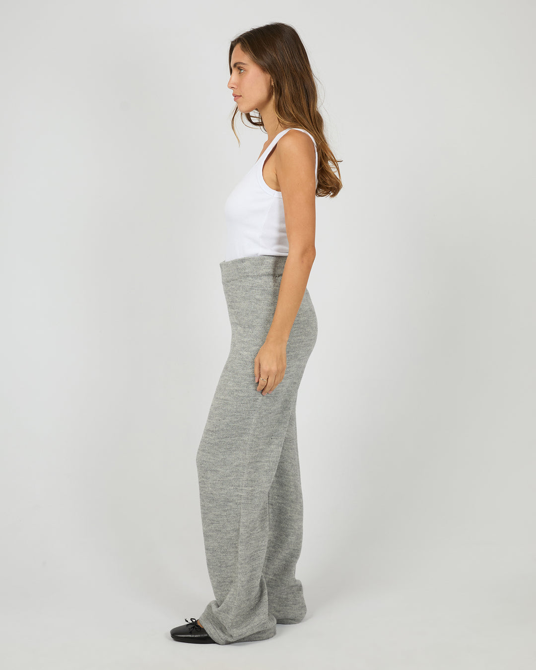 Lotus Knit Pant Grey Marle