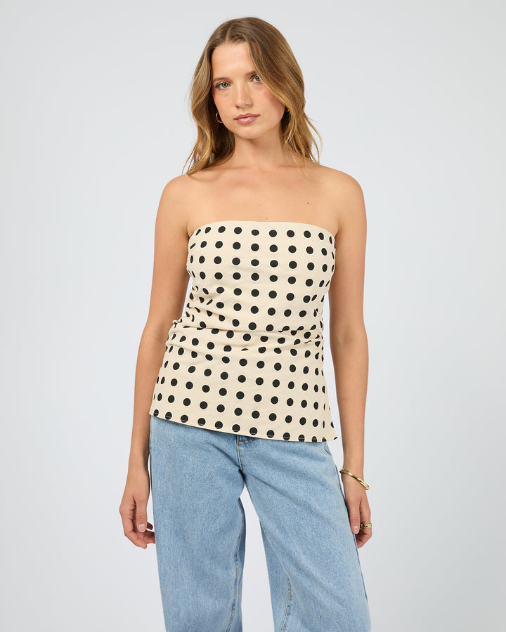 Nieve Strapless Top Natural