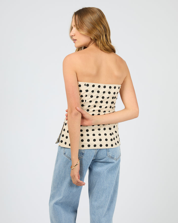 Nieve Strapless Top Natural