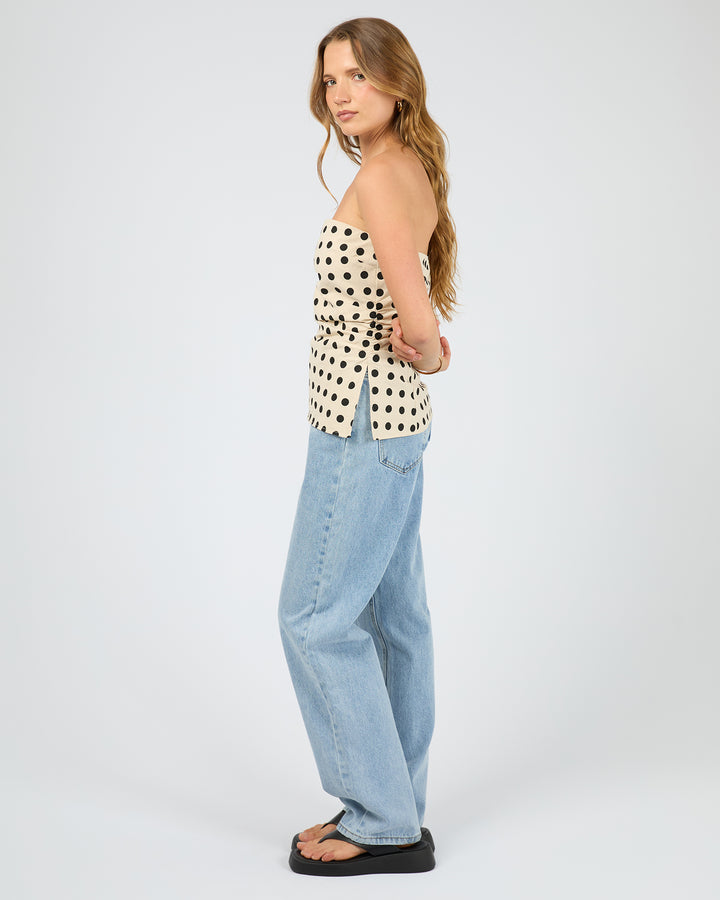Nieve Strapless Top Natural