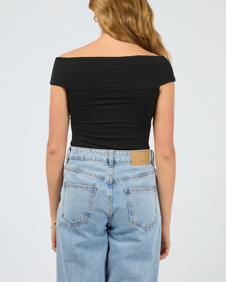 Atlas Off Shoulder Top Black