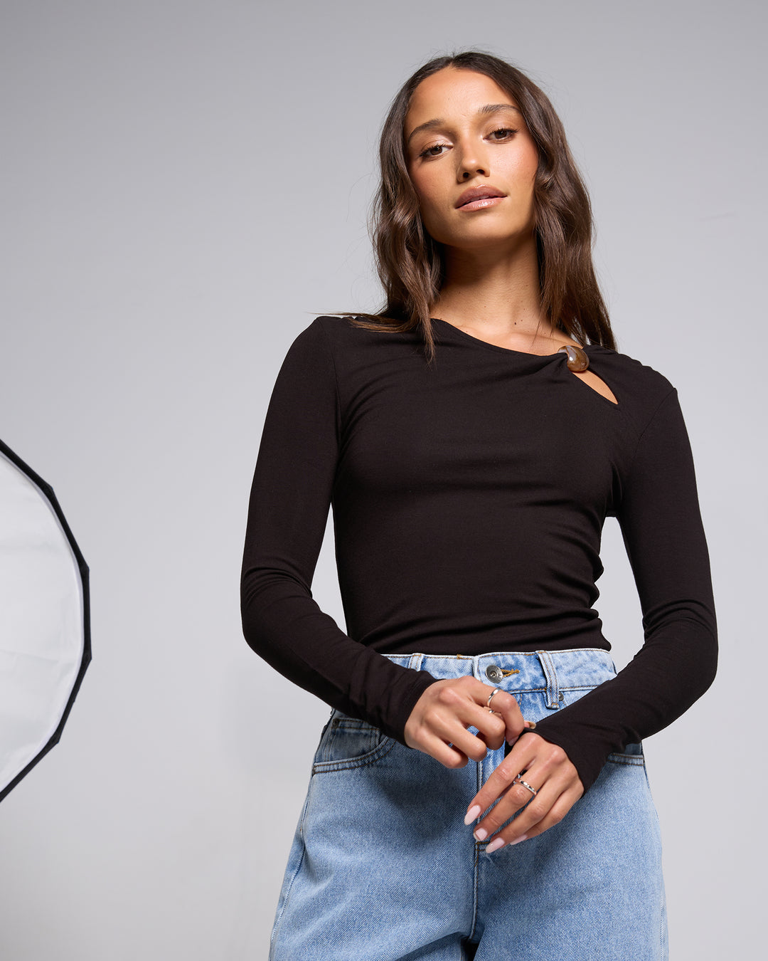 Atlas Long Sleeve Top Black
