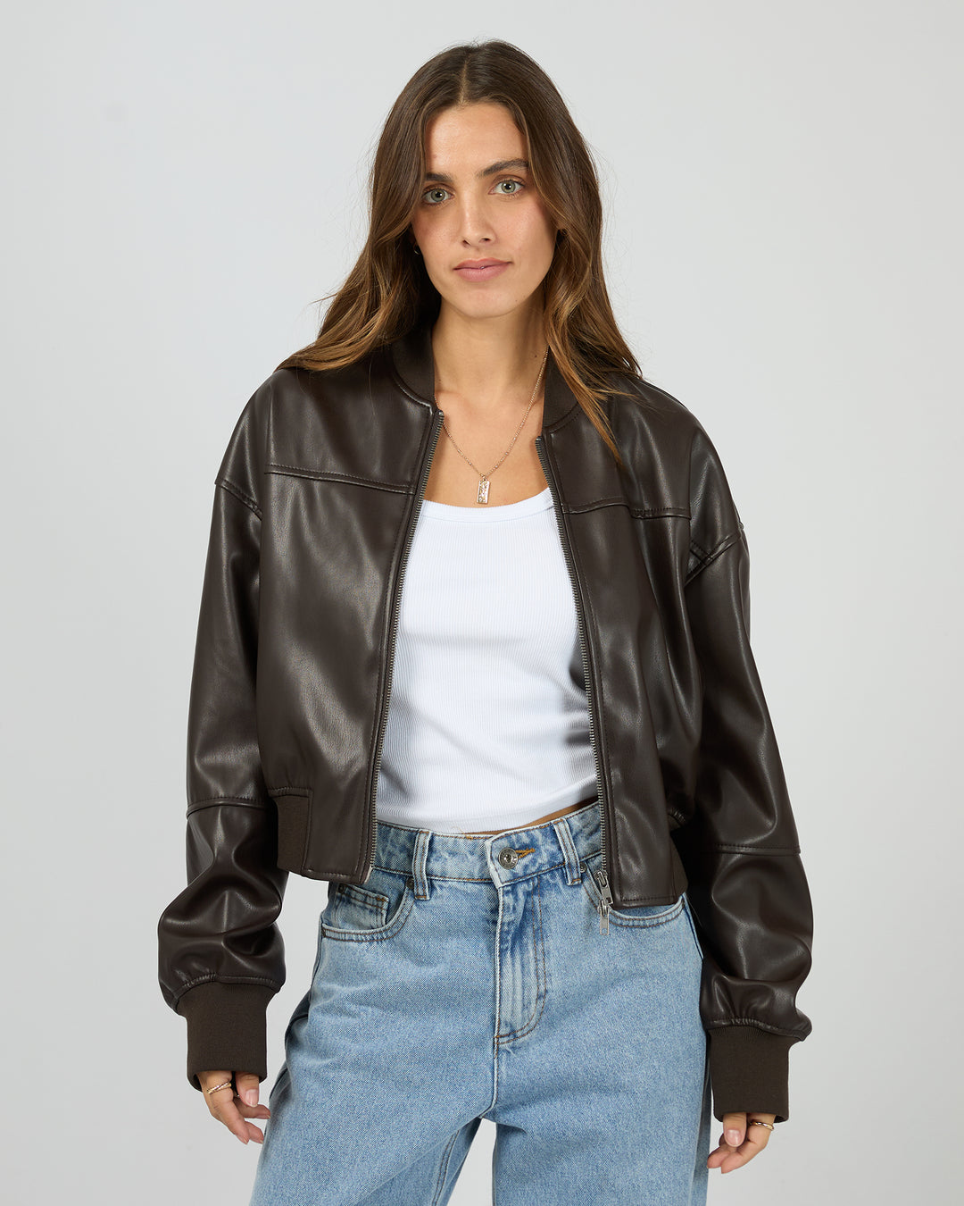 Luxe Bomber Jacket Chocolate