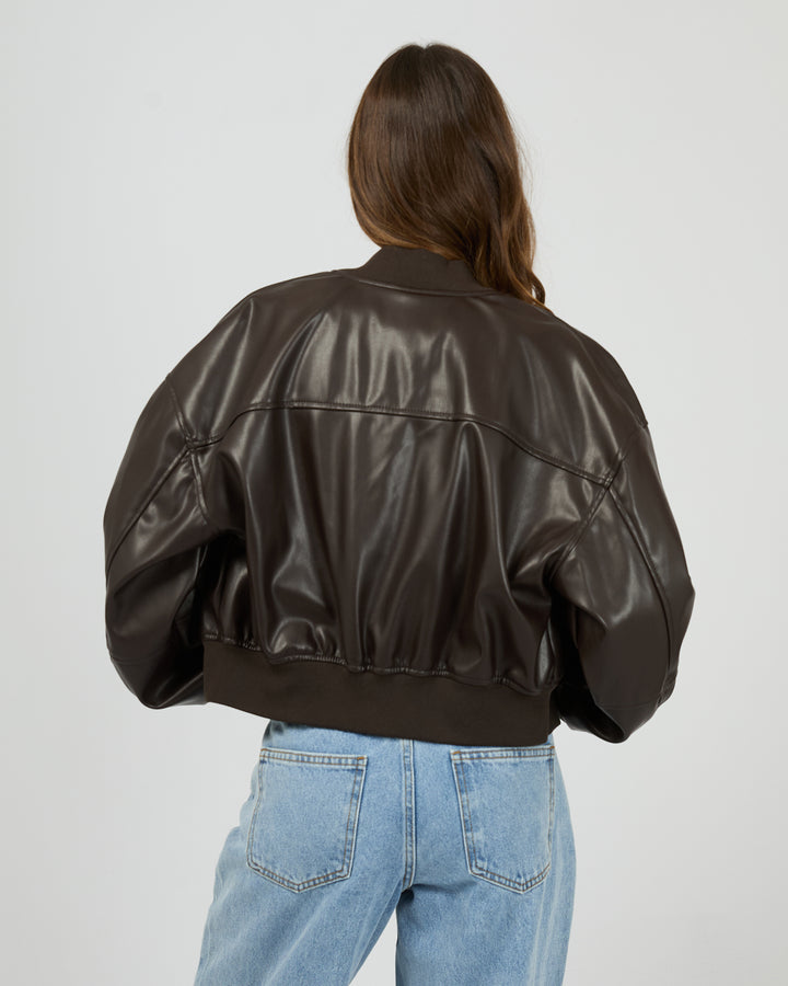 Luxe Bomber Jacket Chocolate