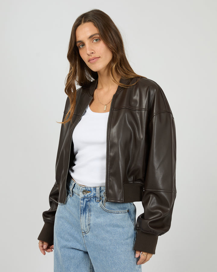 Luxe Bomber Jacket Chocolate