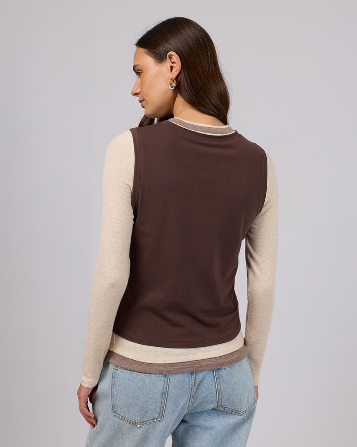 Luxe Layered Long Sleeve Brown