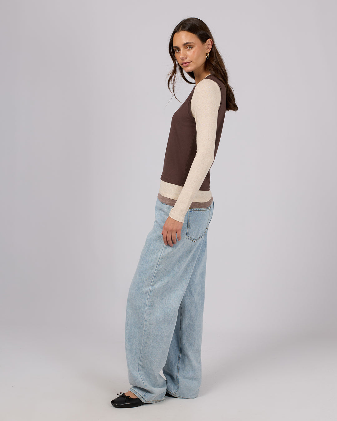 Luxe Layered Long Sleeve Brown