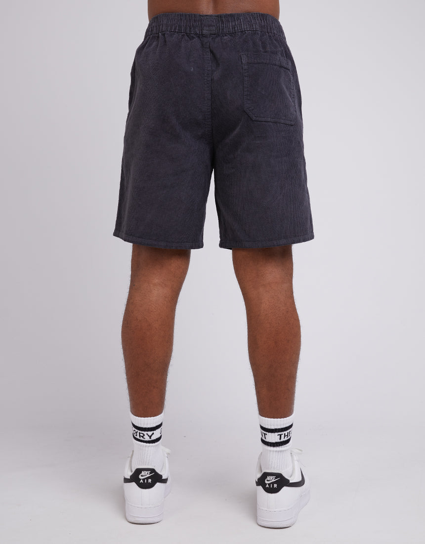 Cord Short Washed Black