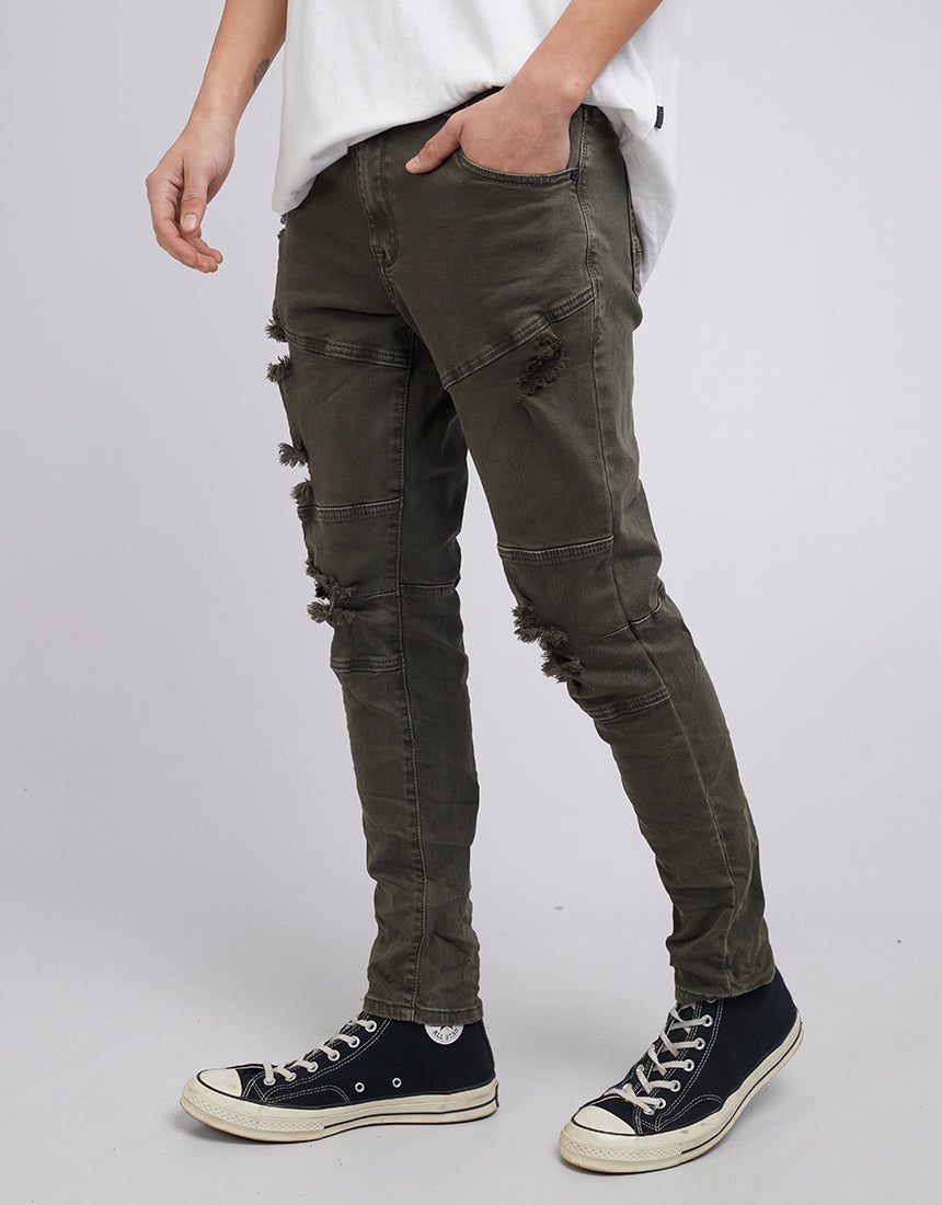 Soho Jean Trashed Khaki