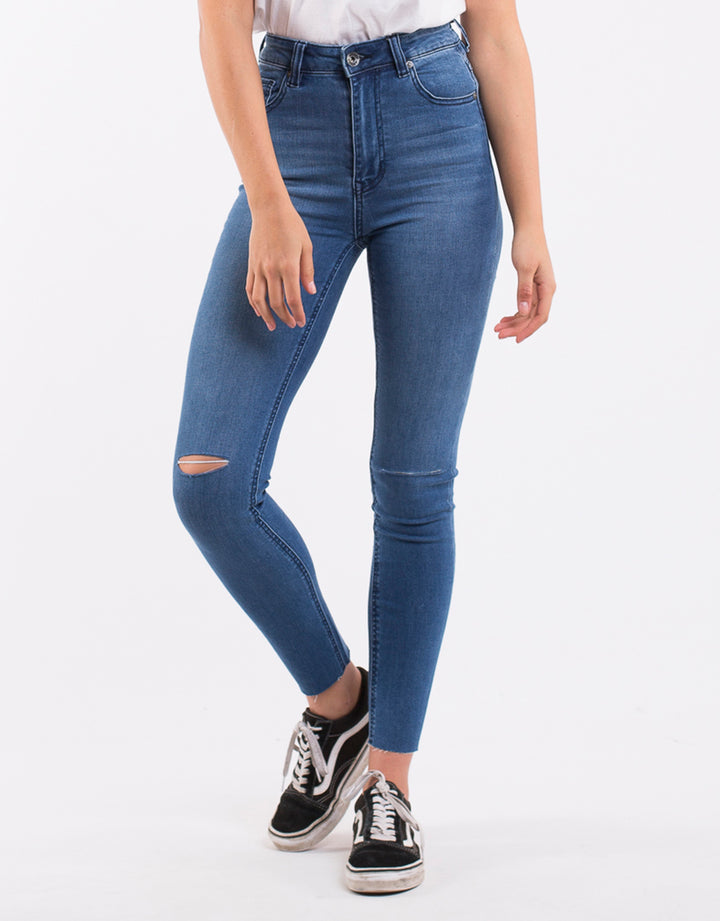 Vice Hi Skinny Jean Blu D Slsh Blue Dime Slash